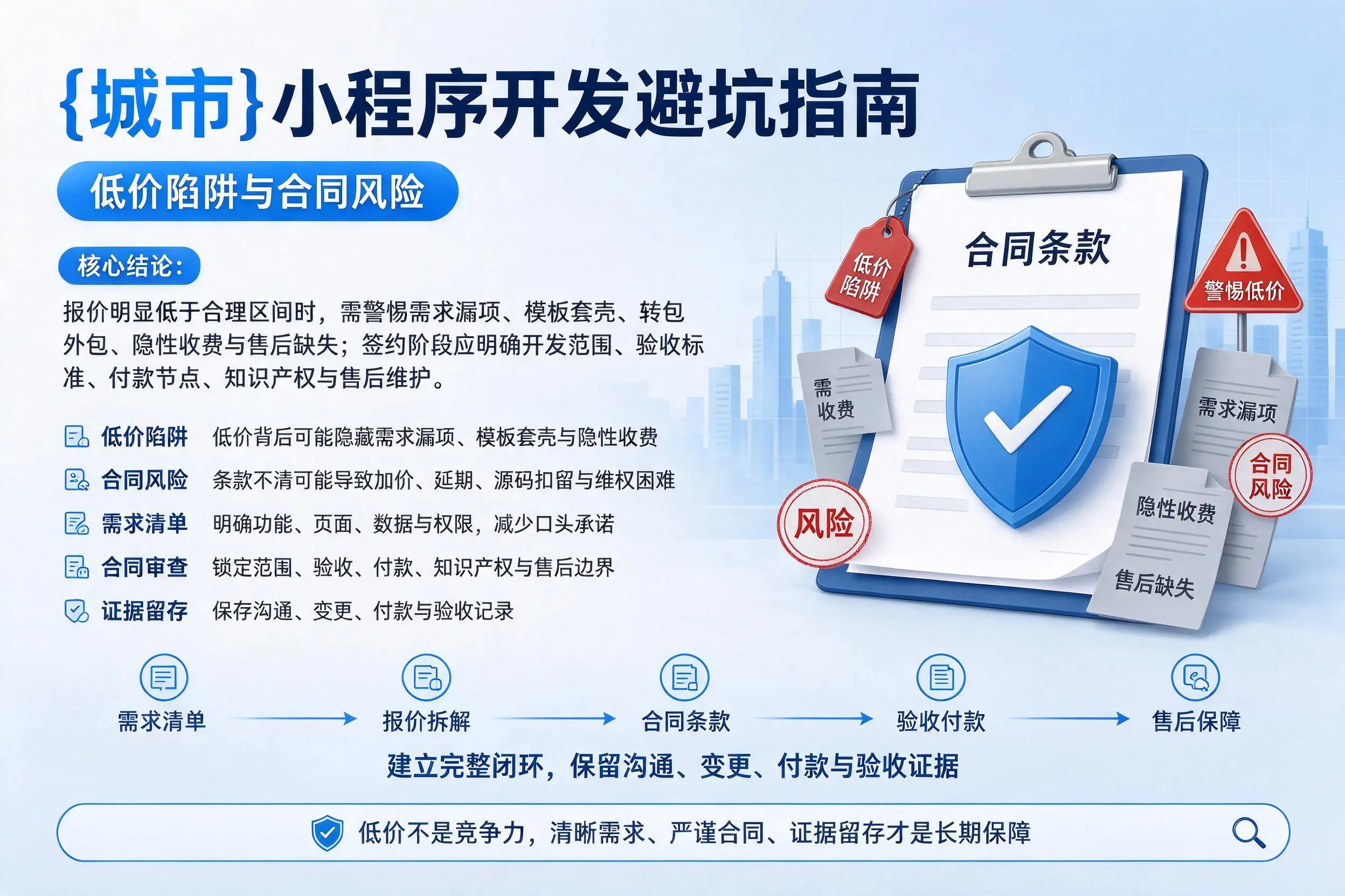 邢台小程序开发避坑指南:低价陷阱与合同风险