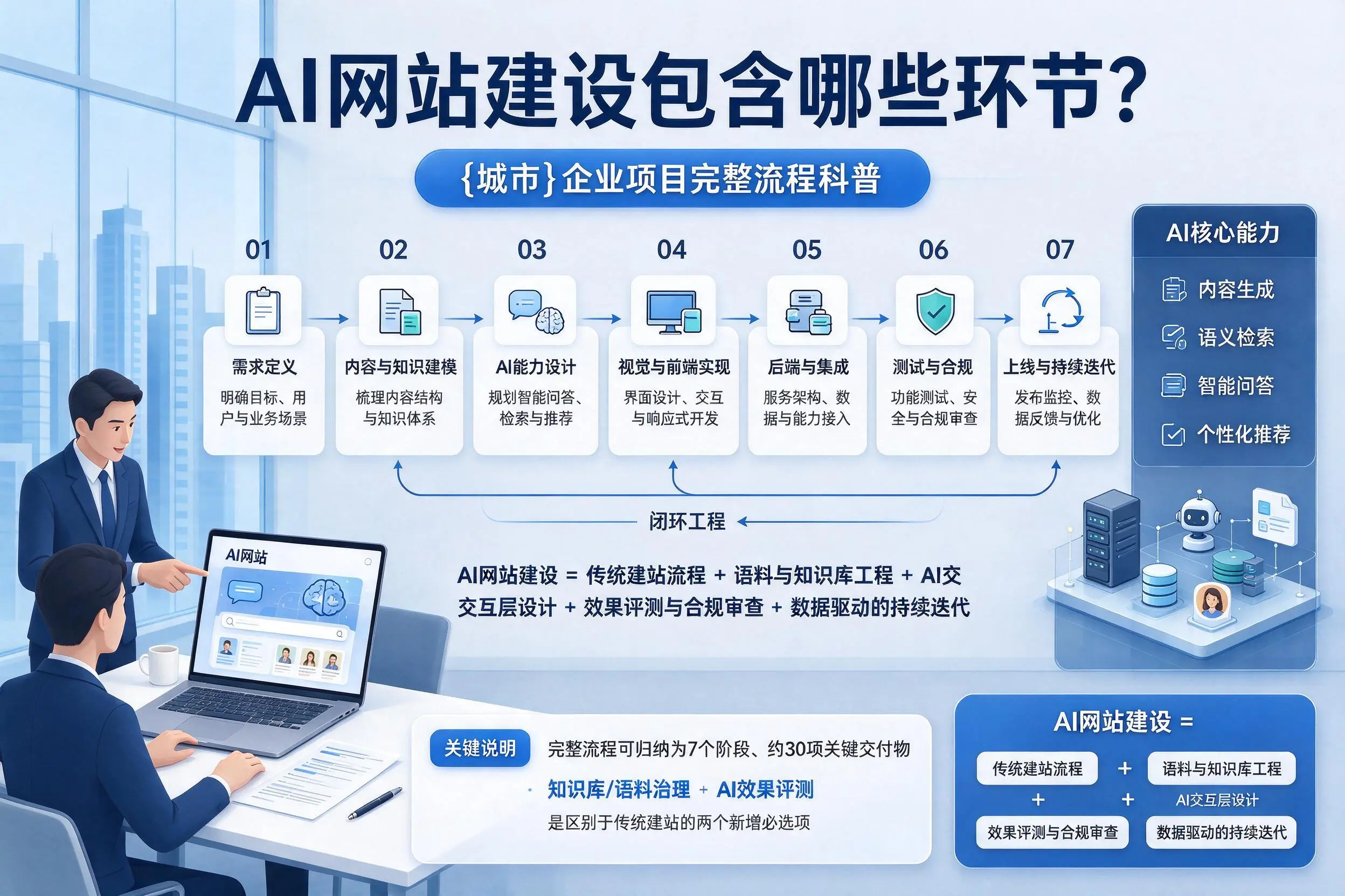 AI网站建设包含哪些环节?邢台企业项目完整流程科普