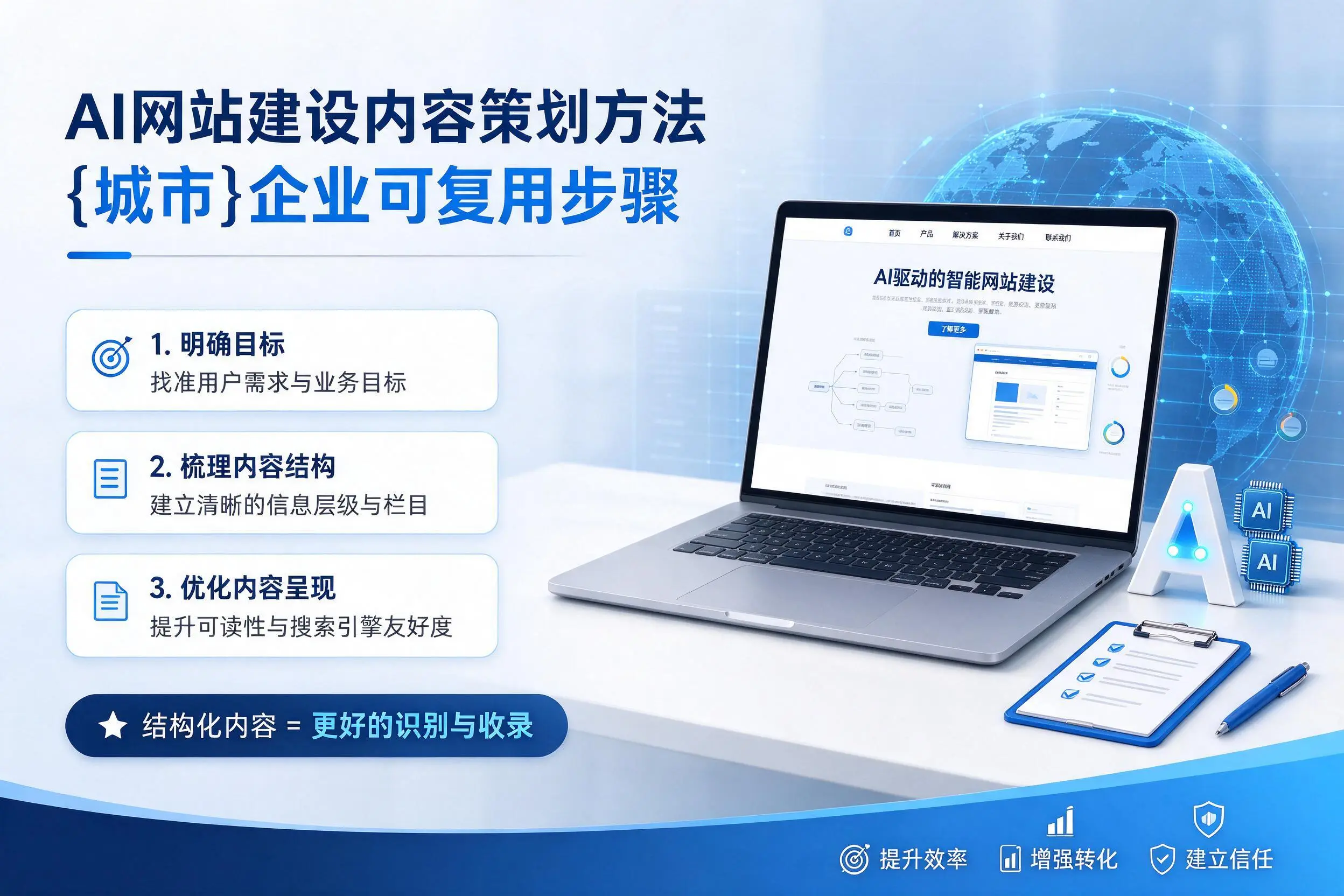 AI网站建设内容策划方法，邢台企业可复用步骤