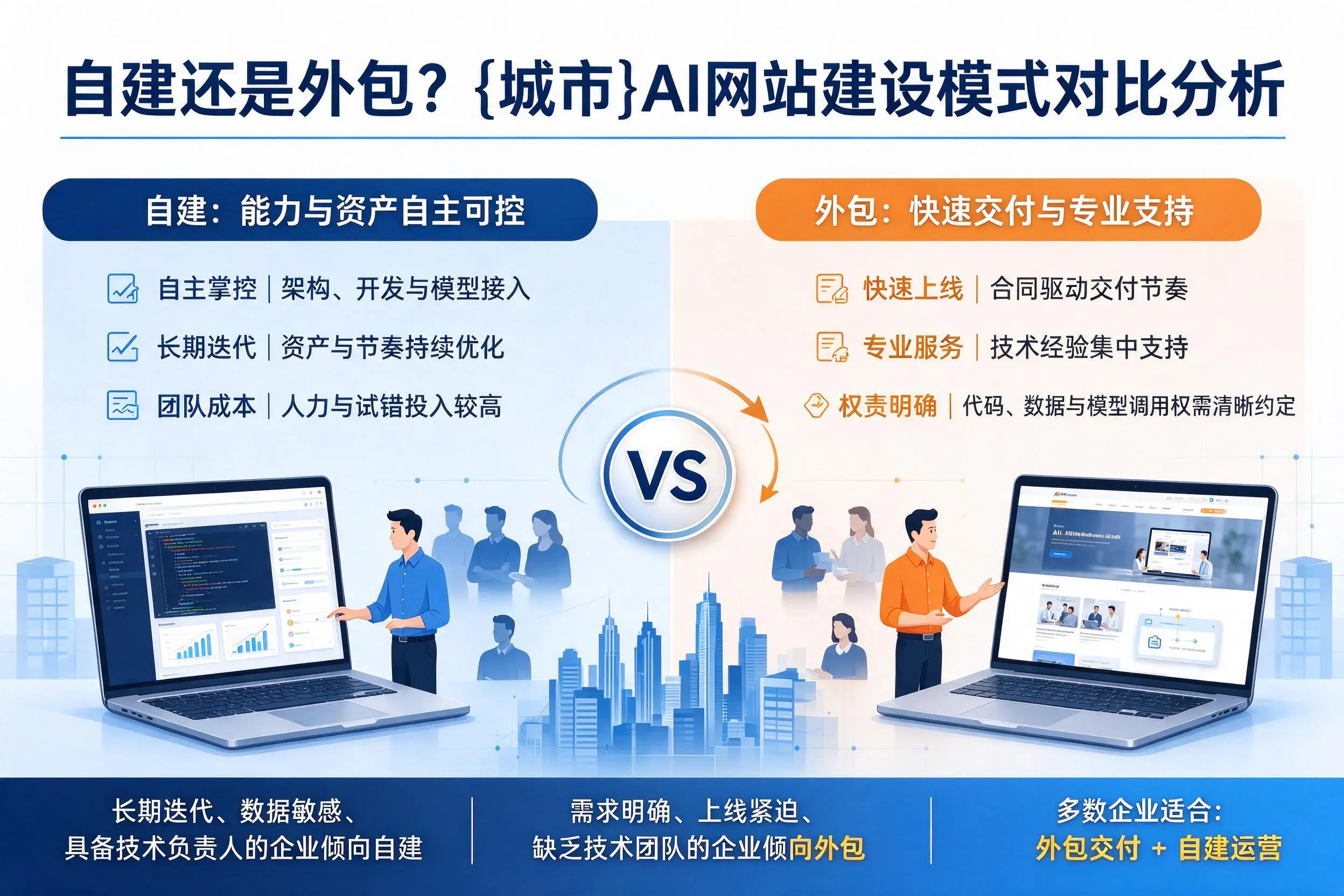 自建还是外包？邢台AI网站建设模式对比分析