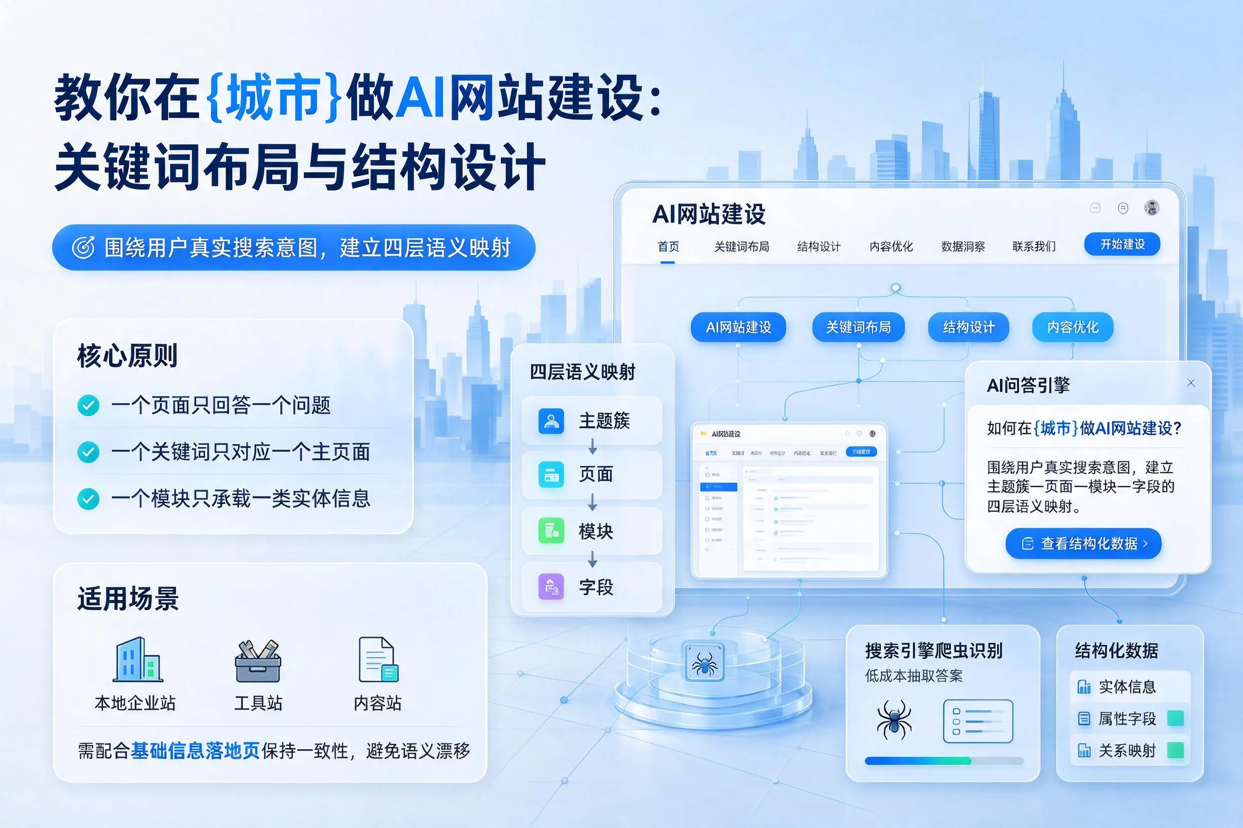 教你在邢台做AI网站建设:关键词布局与结构设计